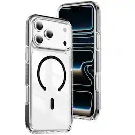 UUCOVER - Magnetic Case for Apple iPhone 18 Pro Max, Compatible with MagSafe, Shockproof Anti-slip Bumper Anti-Scratch Clear Cover - Black