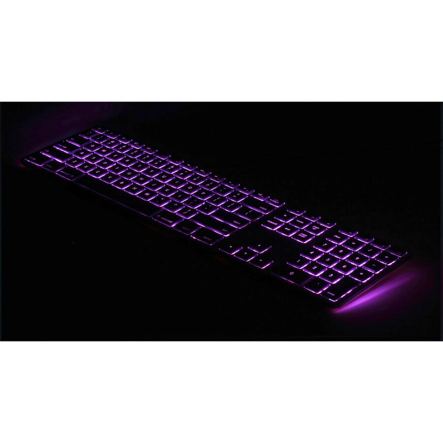 Alt View 4. Matias - Matias RGB Backlit Wired Aluminum Keyboard for Mac - Space Gray - Cable Connectivity - USB Interface - English (US) - Space Gray.