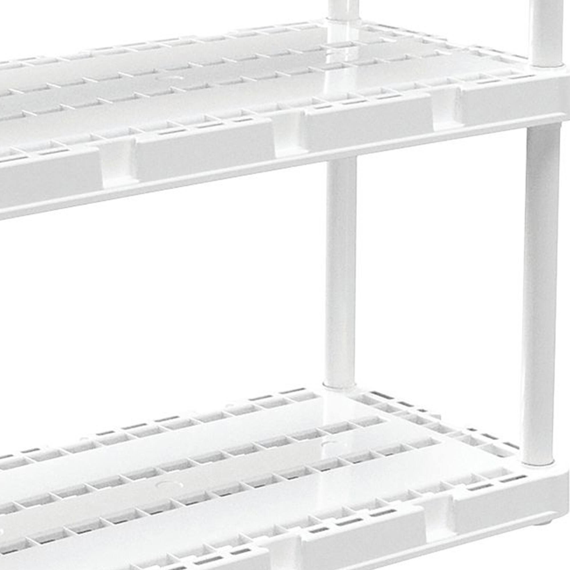 Alt View 7. Gracious Living - Gracious Living 4 Shelf Knect-A-Shelf Ventilated Storage Unit, White (3 Pack) - 4 Shelf - White.