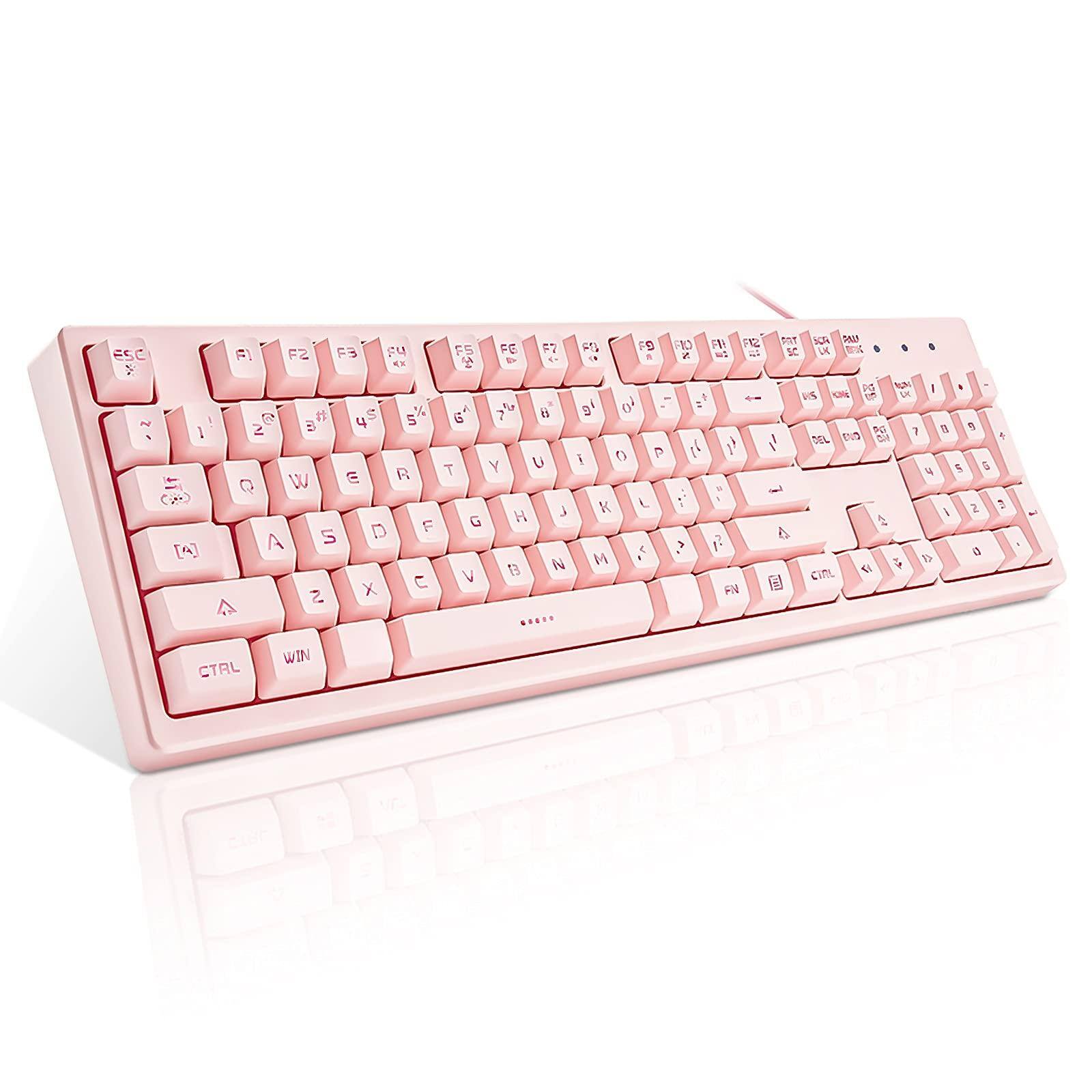 METALTON - With 7 colors Creamy Keyboards Double Shot Light Up For Computer Laptop - Default