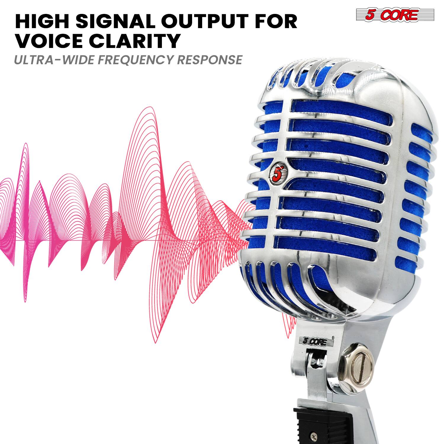 HIGH SIGNAL OUTPUT FOR VOICE CLARITY  
ULTRA-WIDE FREQUENCY RESPONSE  

5 CORE