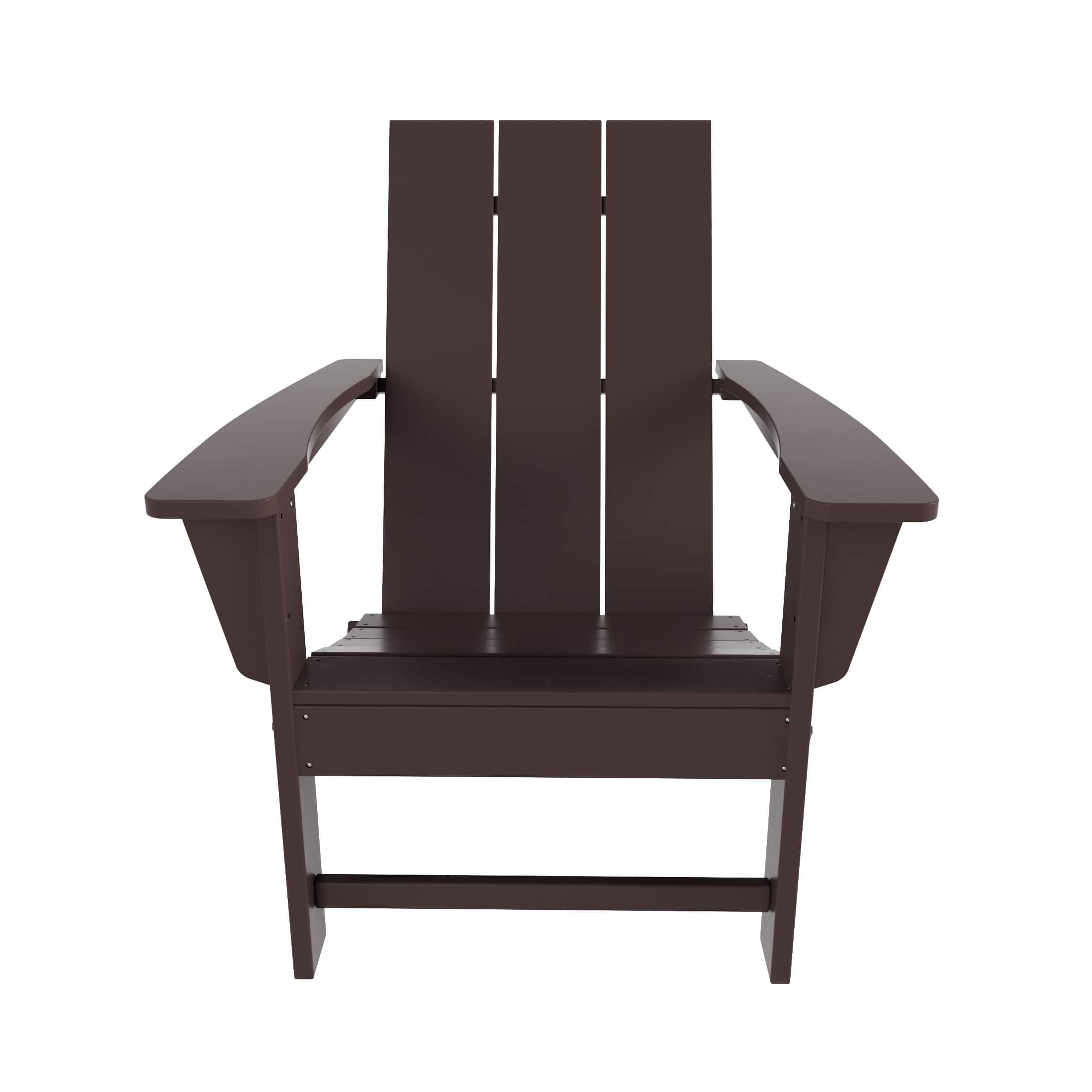 WestinTrends - Ashore Outdoor HDPE Modern Folding Adirondack Chair - Dark Brown price history on PriceWatchPro