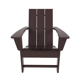 WestinTrends - Ashore Outdoor HDPE Modern Folding Adirondack Chair - Dark Brown