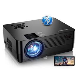 Ubantor - 15000LM Native 1080P Projector with 300" Display, Full HD, 4K Support, LCD, 5G, WiFi & Bluetooth, Screen Included - Black