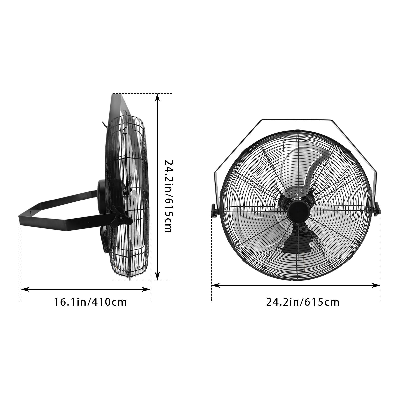 24.2in/61.5cm  
16.1in/41.0cm  
24.2in/61.5cm