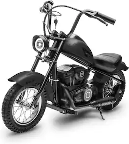 Acekool - Electric Dirt Bike for Kids, 15 MPH, 24V 300W Motor, LED Lights, 12" Air Tires, Off-Road Bike - Black