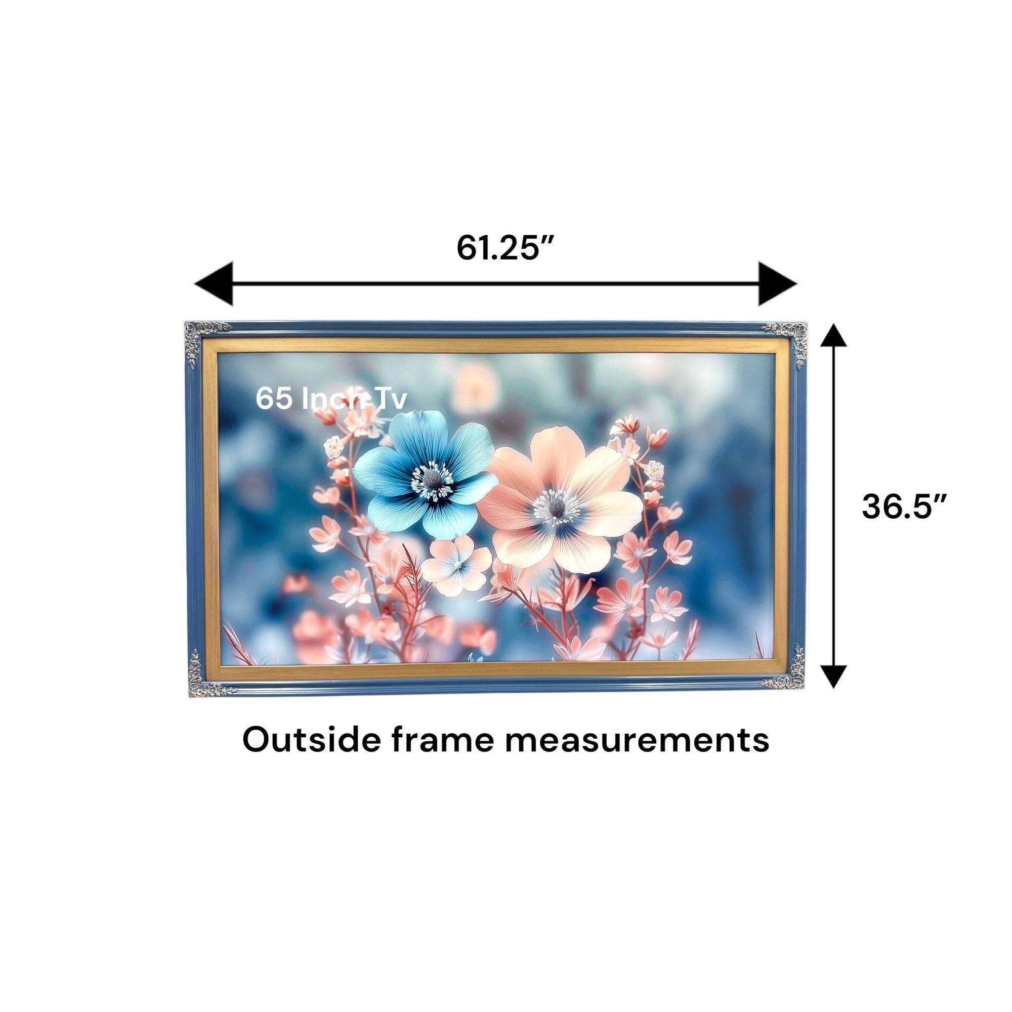 61.25" 65 Inch Tv 36.5" Outside frame measurements