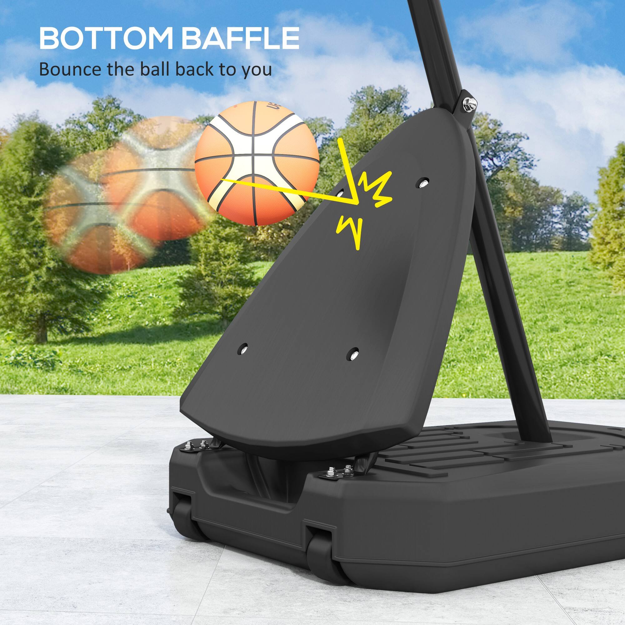 BOTTOM BAFFLE Bounce the ball back to you