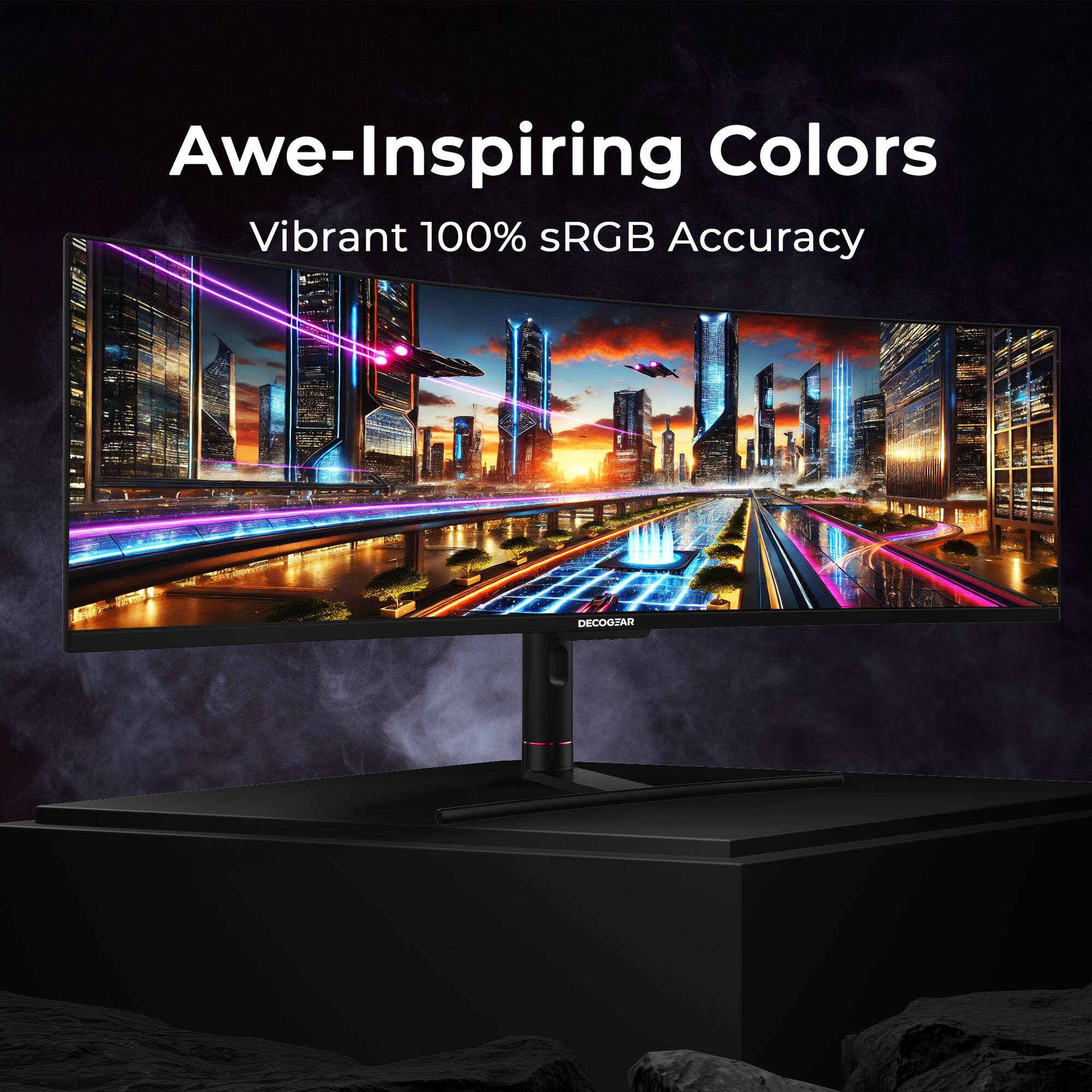 Awe-Inspiring Colors Vibrant 100% sRGB Accuracy DECOGEAR