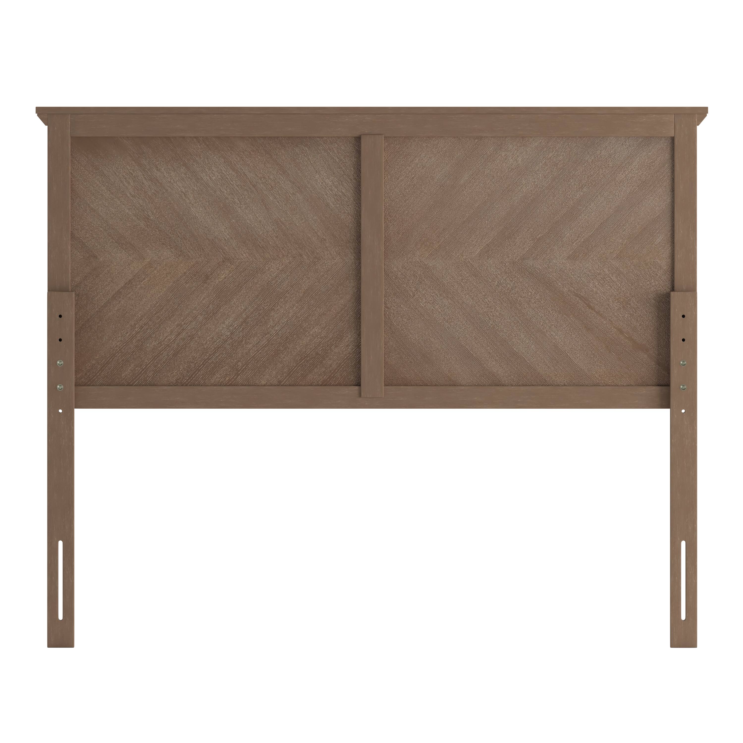 Alt View 7. Emma + Oliver - Frenti Herring Bone Wooden Adjustable Headboard Only - Light Brown.