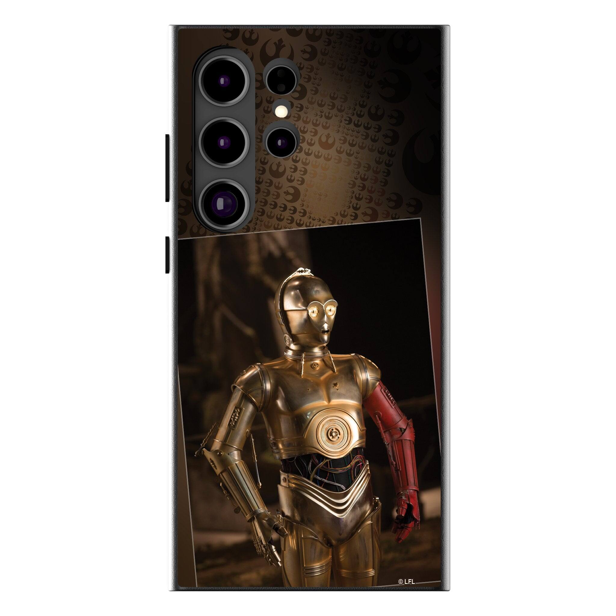 Front. Keyscaper - Star Wars: A New Hope Portrait MagSafe Compatible Phone Case - Samsung Galaxy S25 Ultra - C-3PO.
