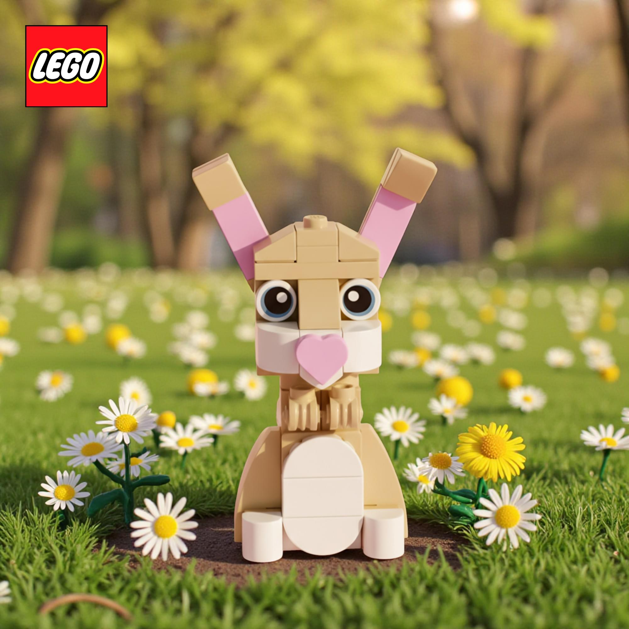 Alt View 3. LEGO - LEGO Creator 30716 Cute Easter Bunny 66-Piece Building Set - Tan.