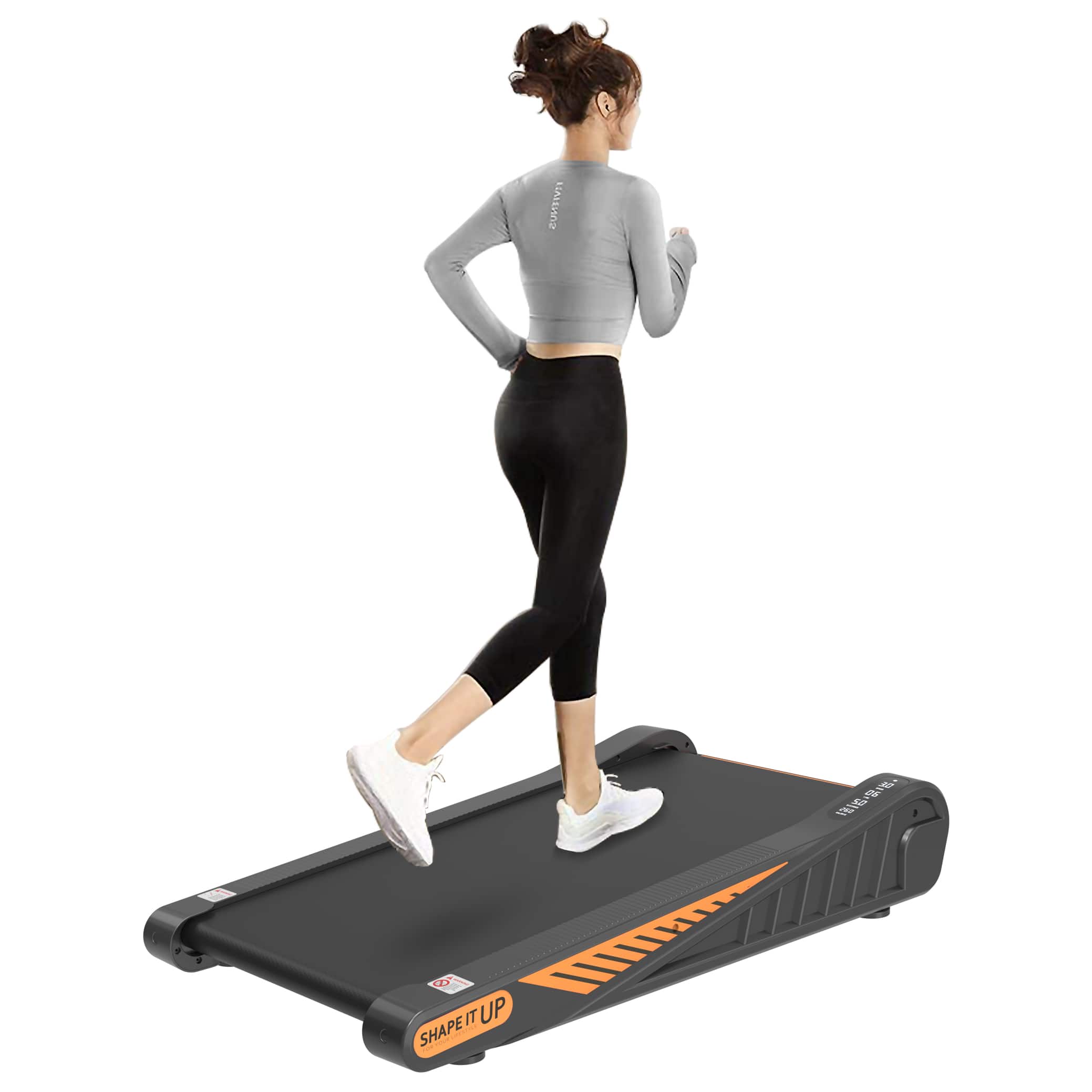 Chery Life - Home Exercise Walking Pad Under Desk Treadmill 8% Incline for Small Space - Black