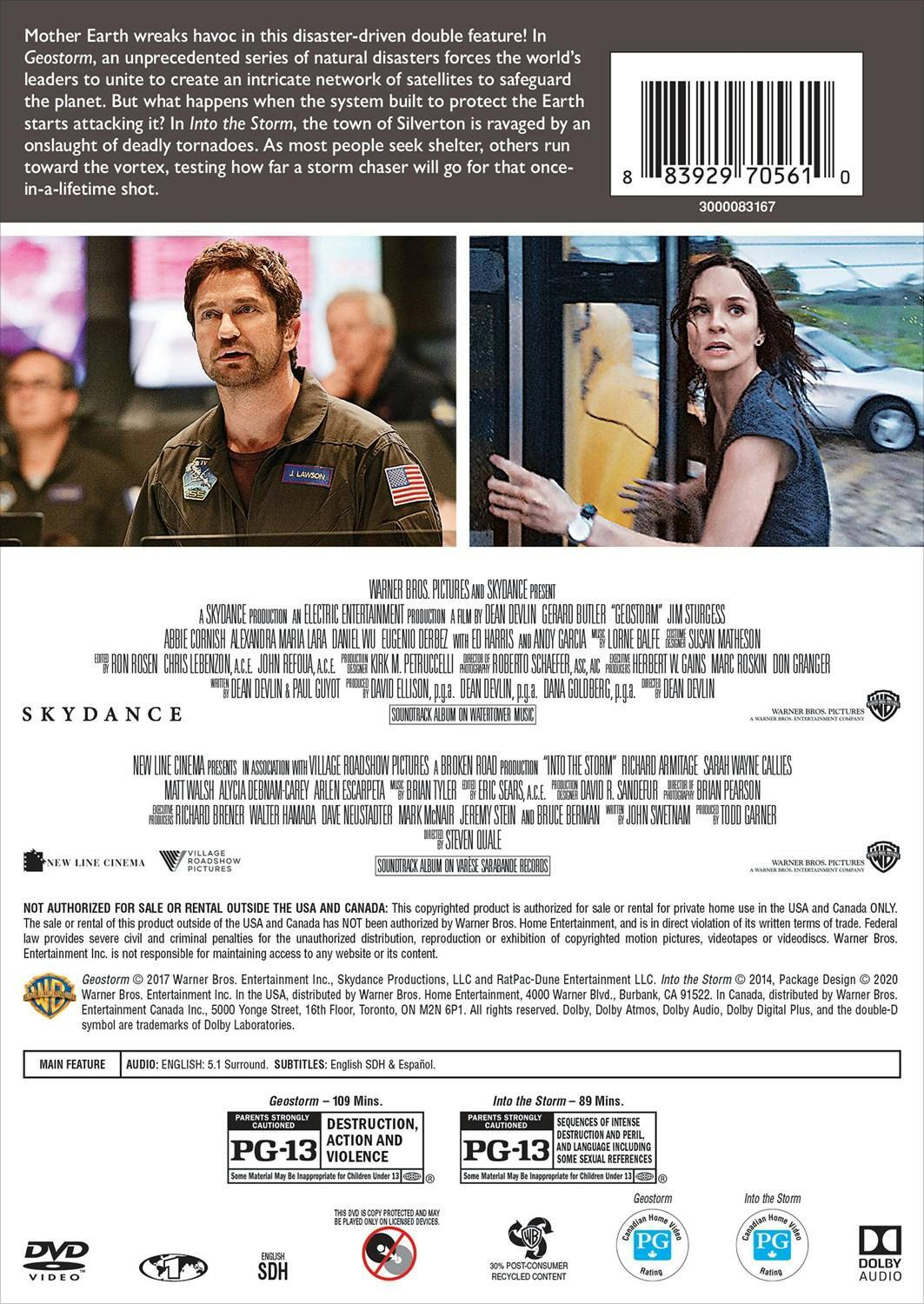 Back. Into the Storm/Geostorm (DVD Double Feature) [DVD].