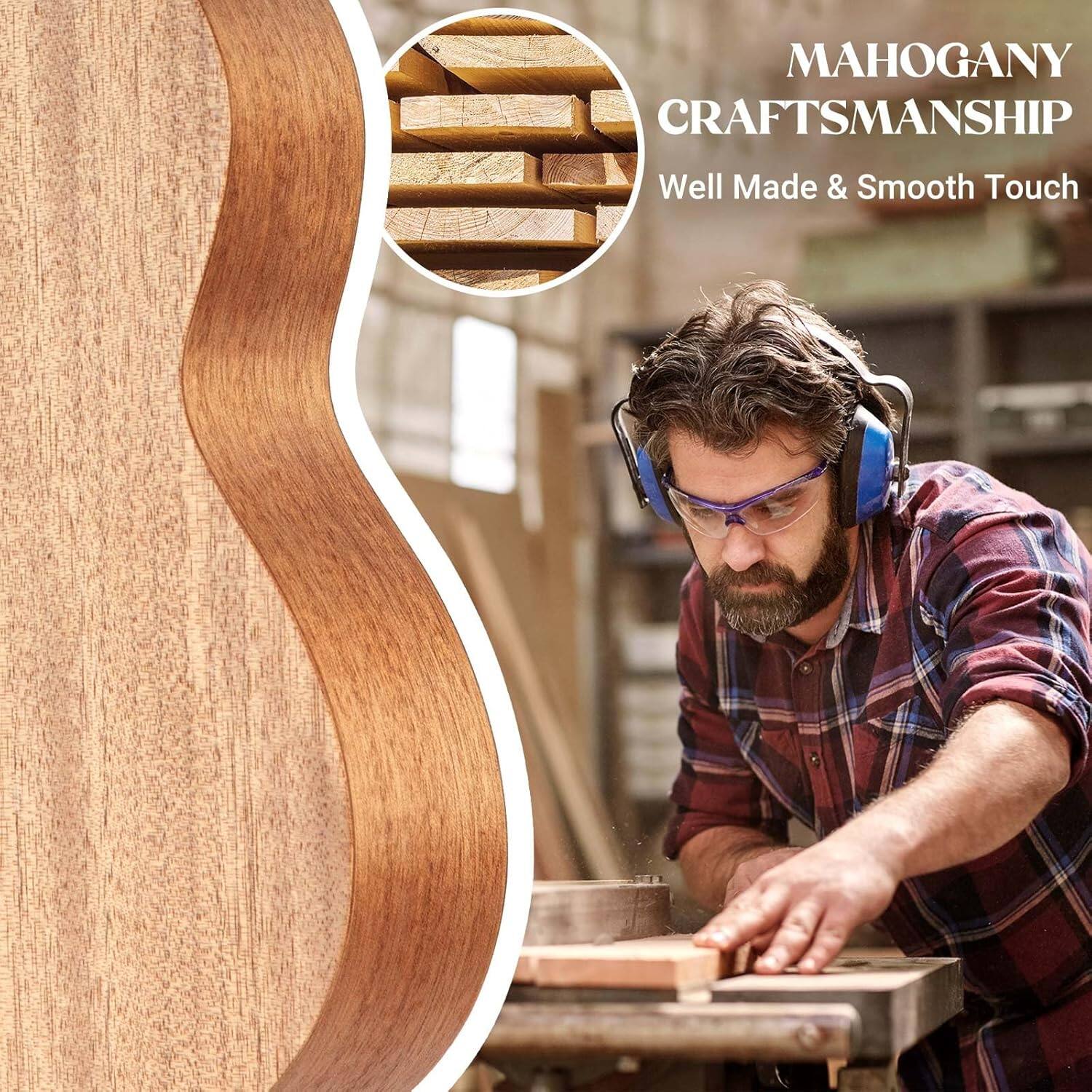 MAHOGANY CRAFTSMANSHIP  
Well Made & Smooth Touch