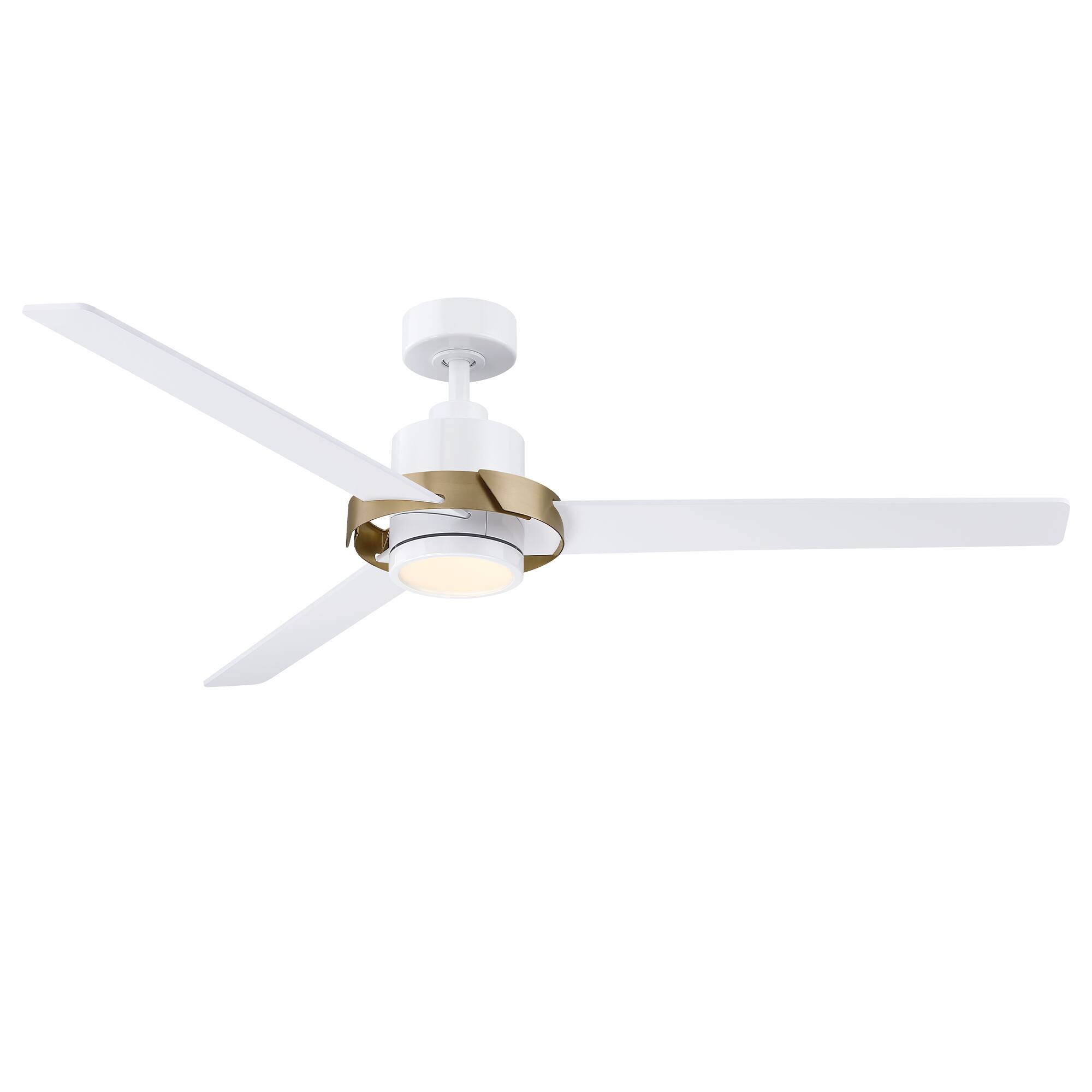 Alt View 7. Parrot Uncle - 60 Inch Modern Dimmable LED Ceiling Fan with Remote Control and 6 Speed DC Motor - White.