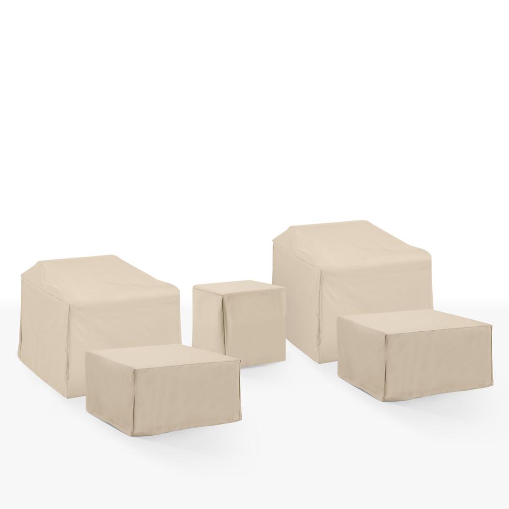 Alt View 3. Crosley Furniture - 5Pc Outdoor Furniture Cover Set - Tan.