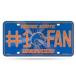 Rico Industries - Boise State Broncos - Bling Sparkle - #1 Fan Metal License Plate - Multi