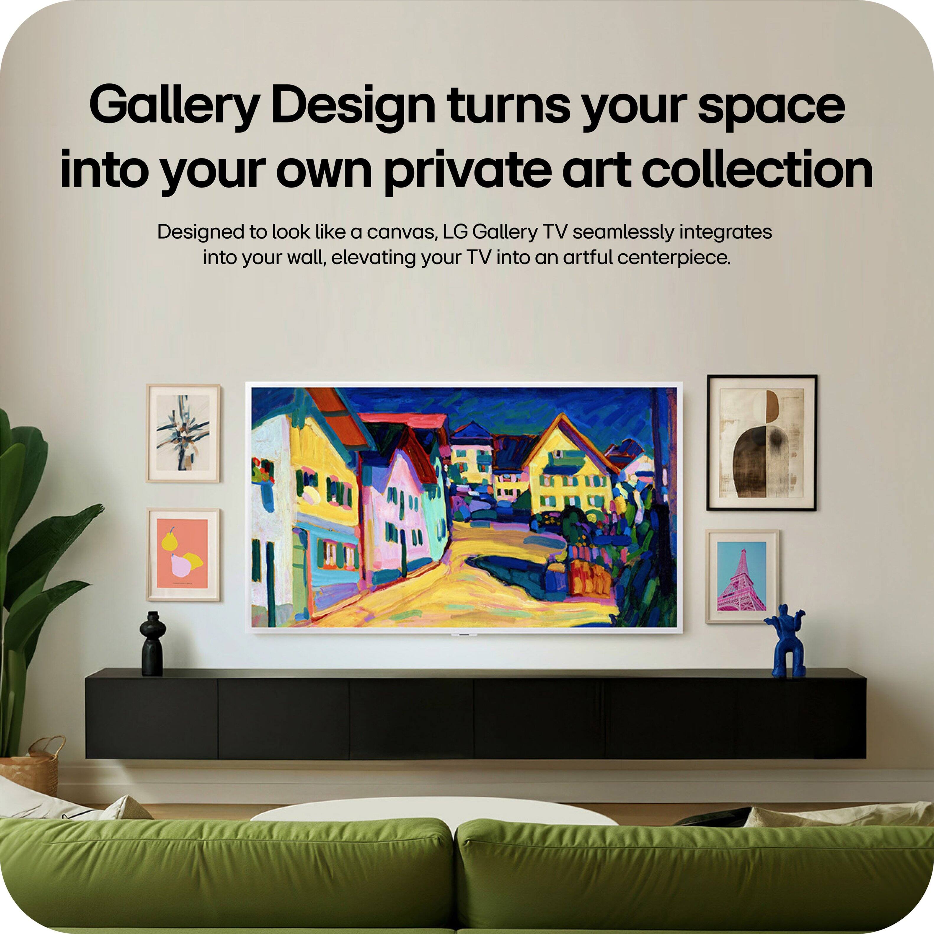 Gallery Design turns your space into your own private art collection

Designed to look like a canvas, LG Gallery TV seamlessly integrates into your wall, elevating your TV into an artful centerpiece.