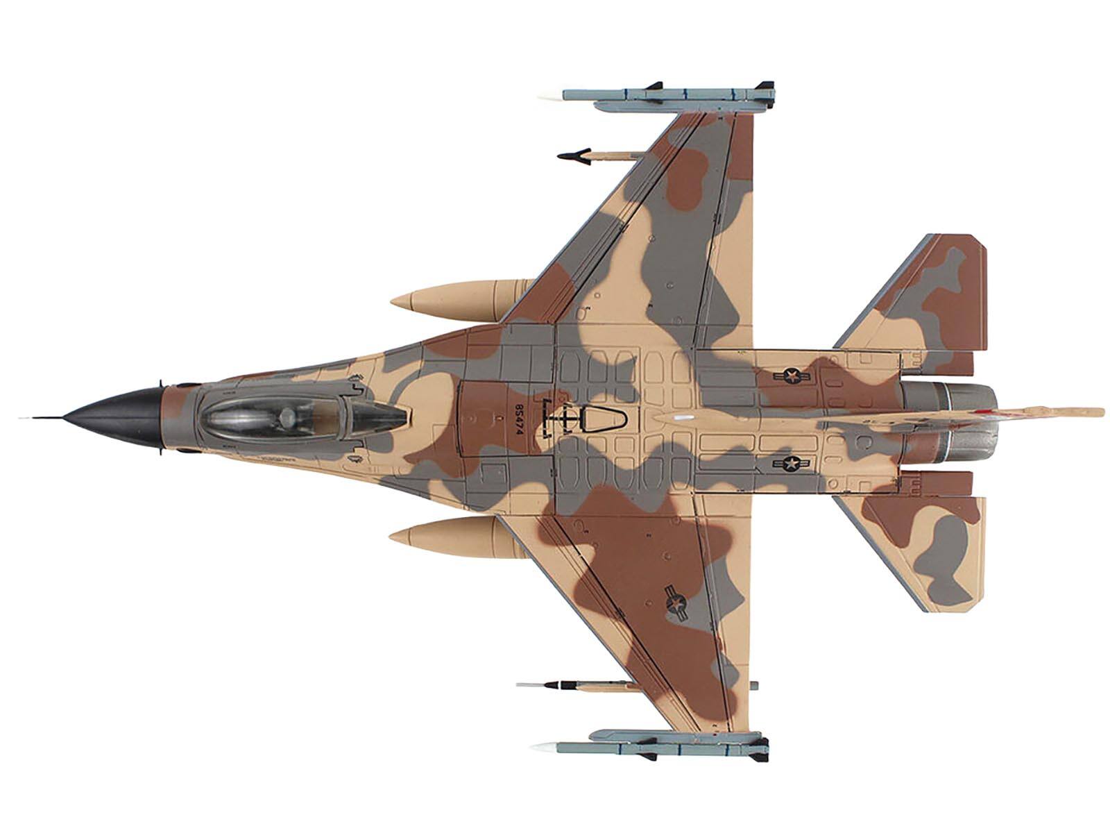 Back. Hobby Master - Lockheed F-16C Fighting Falcon 85-474 Rockslide 706th Aggressor Squadron United States Air Force Air Power 1/72 - Multicolor.