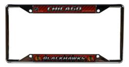 Rico Industries - Chicago Blackhawks EZ View License Plate Frame - Designed for Upper or Lower Corner License Plate Tabs - Multi