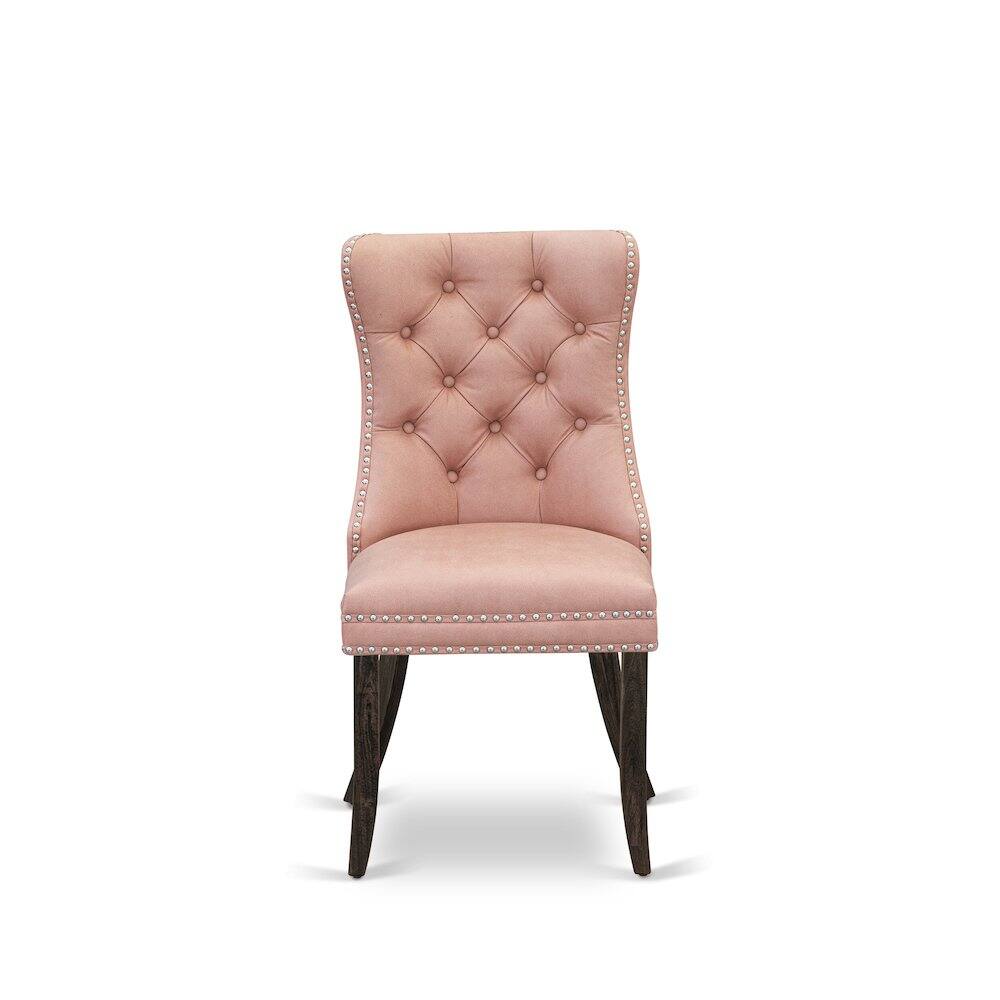 Alt View 1. East West Furniture - Parson Kitchen Chairs - Brown.