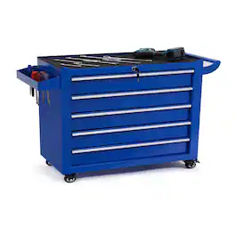 Boyel Living - 5-Drawer Folding Tool Storage Cabinet - Blue