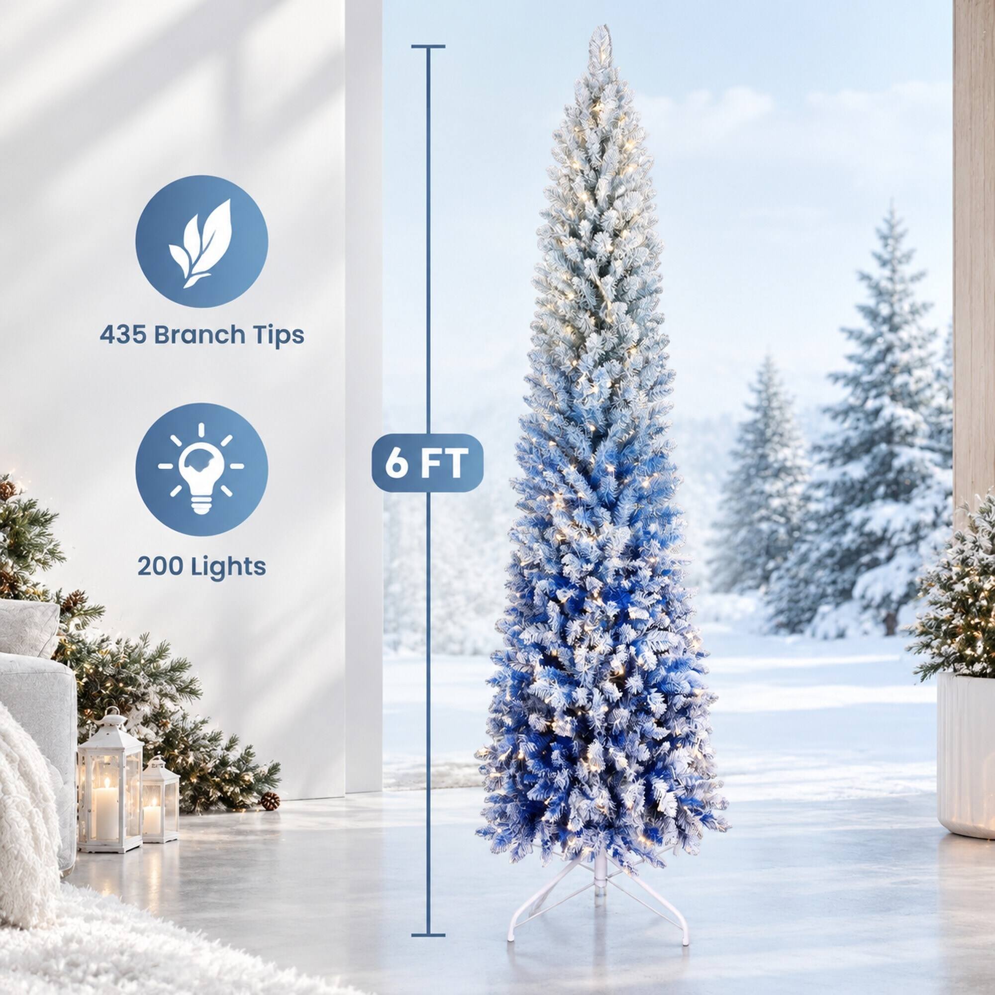 435 Branch Tips  
6 FT  
200 Lights
