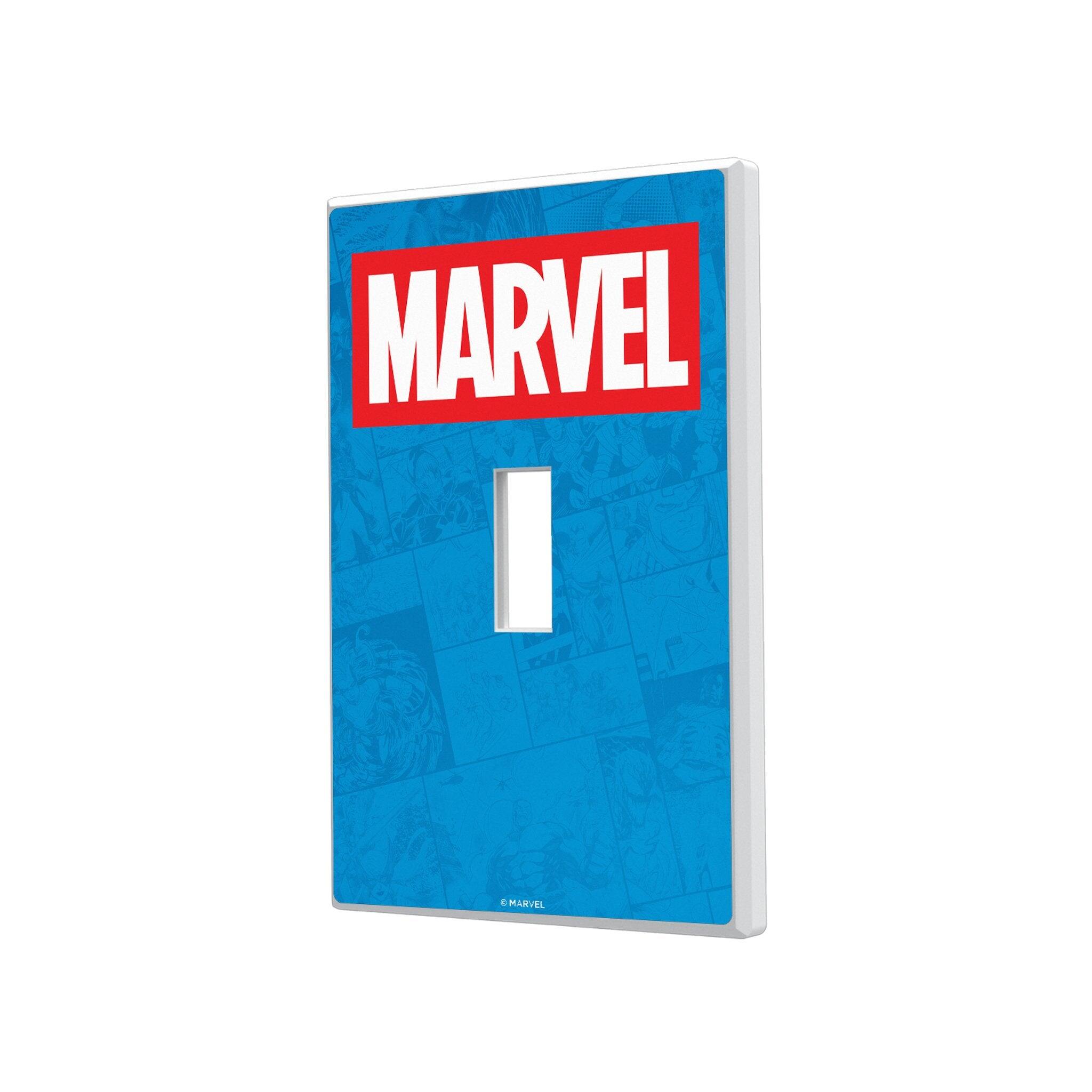 Keyscaper - Logo Hidden-Screw Light Switch Plate - Single Toggle - Marvel