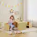 Angle. Qaba - Kids Table and Chair Set, Wooden Activity Table w/2 Adjustable Chairs, for 3-8, Play, Eating, Learning - Natural Wood.
