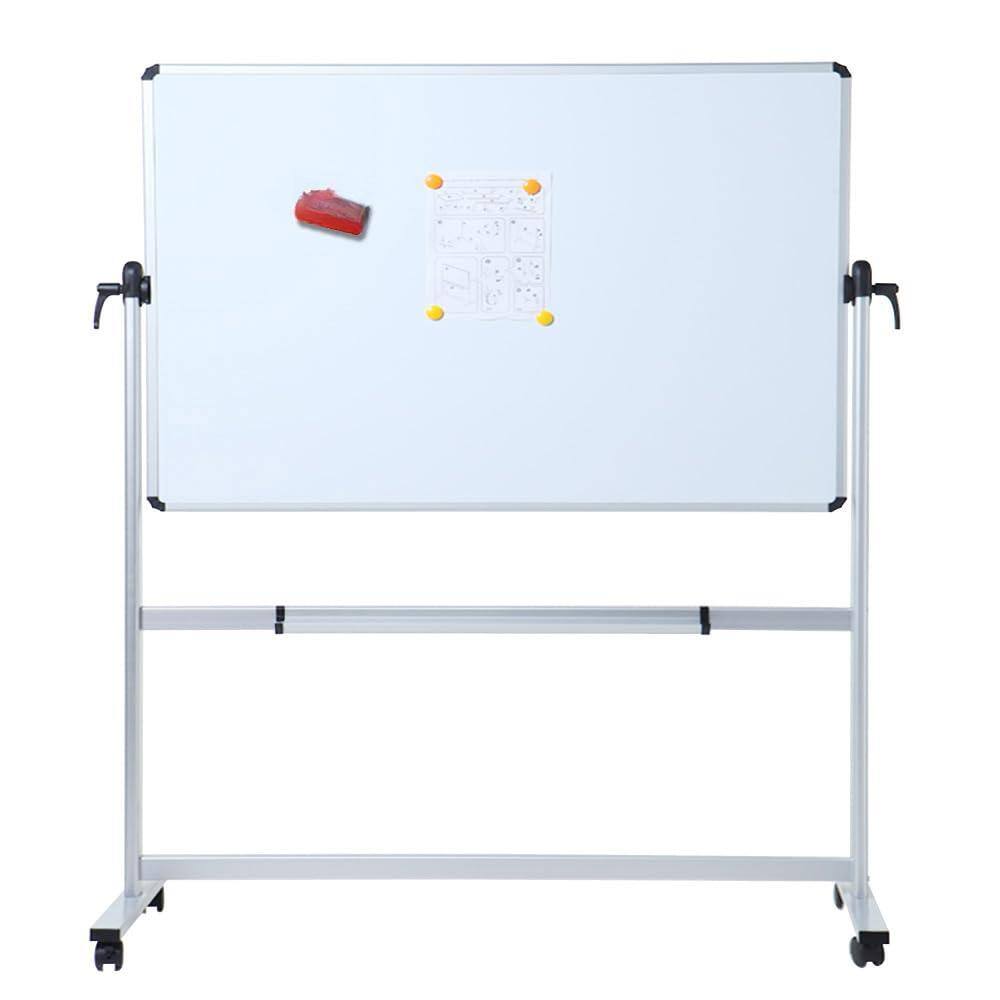 Alt View 1. Stylel Star - Double-sided Magnetic Mobile Whiteboard 48 X 36 Inches Aluminium Frame And Stand Double-sided Mobile Whiteboard Board.
