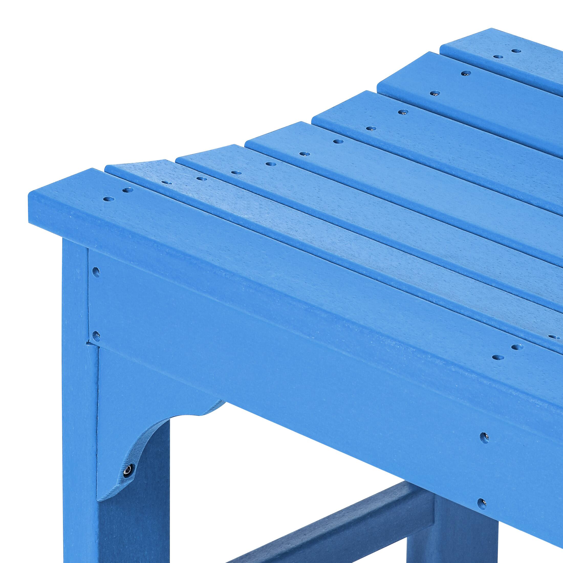 Alt View 4. WestinTrends - WestinTrends Malibu 48" length backless Poly Wood Outdoor / Garden bench - Pacific Blue.