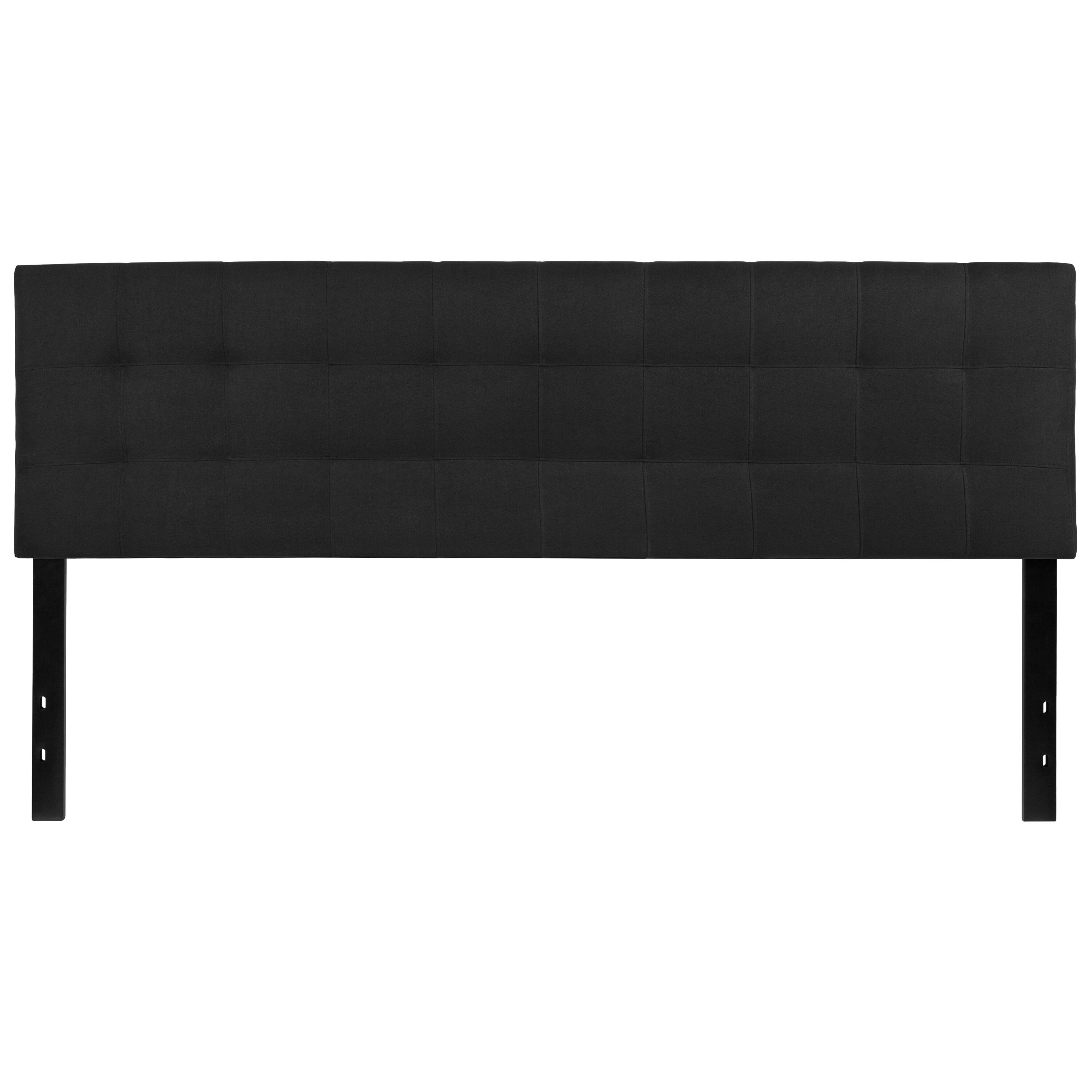 Alt View 4. Emma + Oliver - Quilted Tufted Upholstered Headboard - Black.
