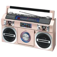 Studebaker - 80's Retro Street Boombox with Bluetooth - Rose Gold - Front_Zoom