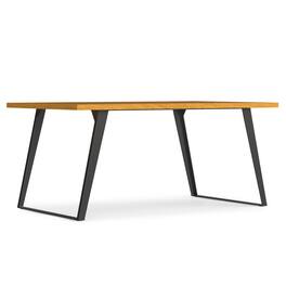 Simpli Home - Lowry 66 inch x 40 inch Rectangle Modern Industrial Dining Table - Oak Veneer