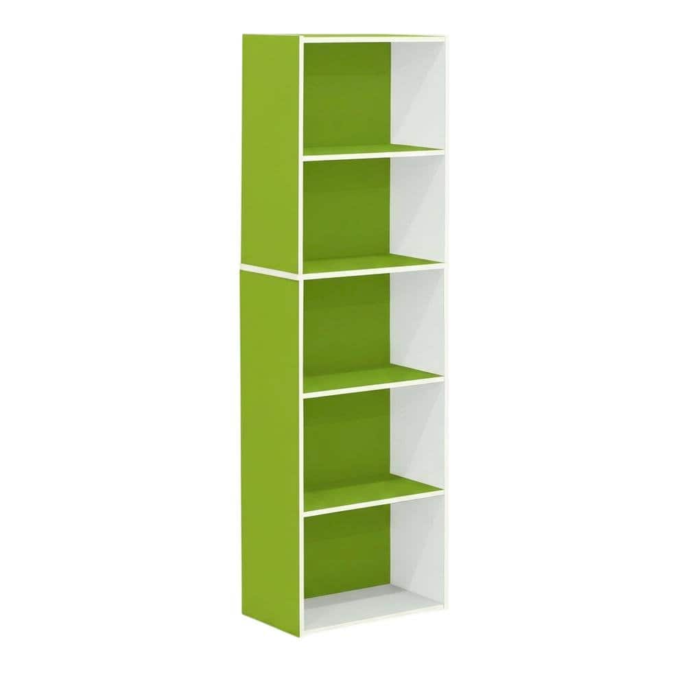 FurniFact - Reversible Color Open Shelf Bookcase - Brown