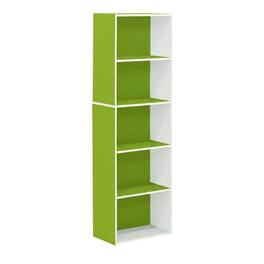 FurniFact - Reversible Color Open Shelf Bookcase - Brown