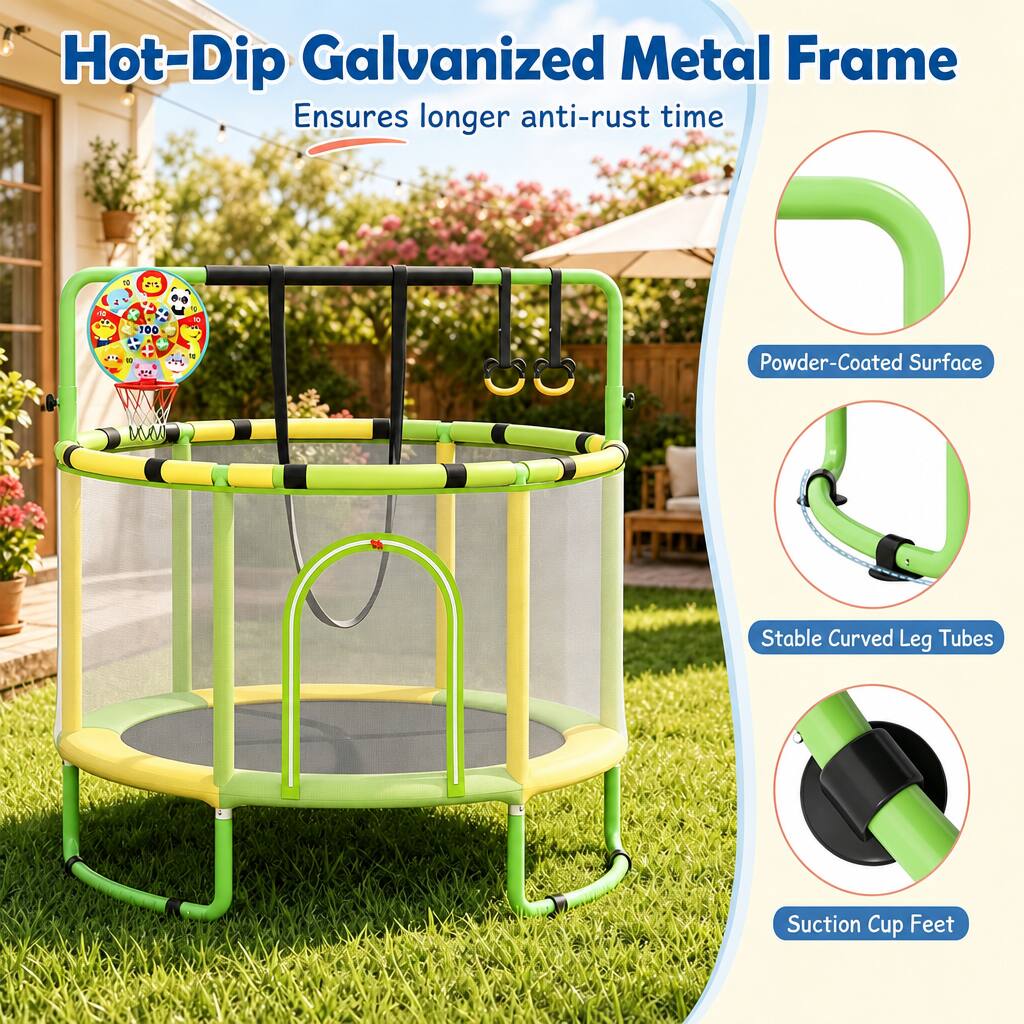 Hot-Dip Galvanized Metal Frame Ensures longer anti-rust time

100

Powder-Coated Surface
Stable Curved Leg Tubes
Suction Cup Feet