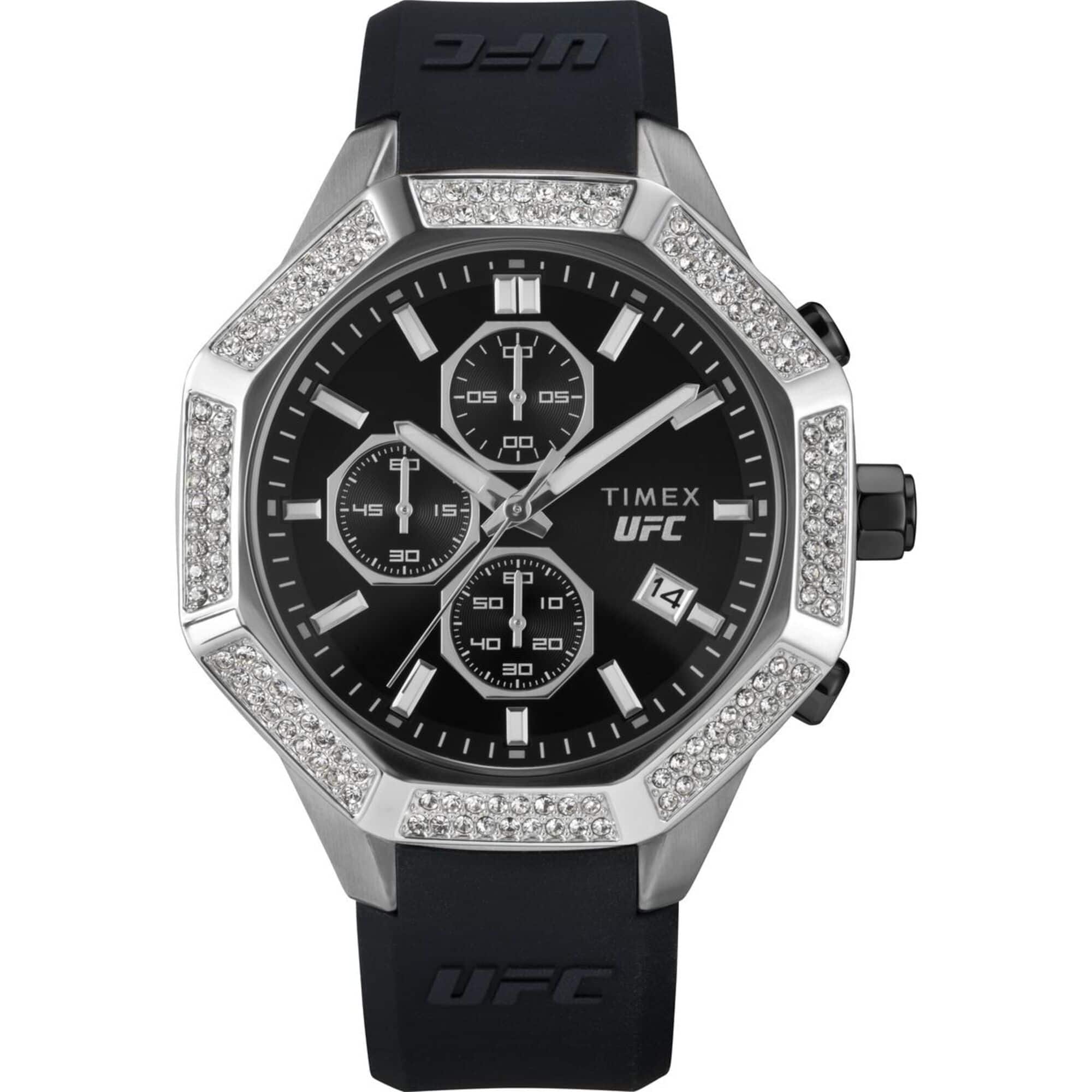 Timex - Unisex UFC King 45mm Watch - Black/Siver - Front_Zoom