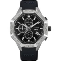 Timex Unisex UFC King 45mm Watch - Black Strap Black Dial Silver-Tone Case - Black - Front_Zoom