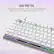 K60 PRO TKL is a stunning white aesthetic, framed by gorgeous brushed aluminum, with the brilliant performance to match. It features a compact design with a separate number pad, making it ideal for both gaming and typing. The keyboard is equipped with a detachable cable and a USB-C connector for easy connectivity. The keys are illuminated with LED lights, adding a touch of style and functionality to the keyboard. The K60 PRO TKL is designed to provide a comfortable and efficient typing experience, with a focus on durability and performance.