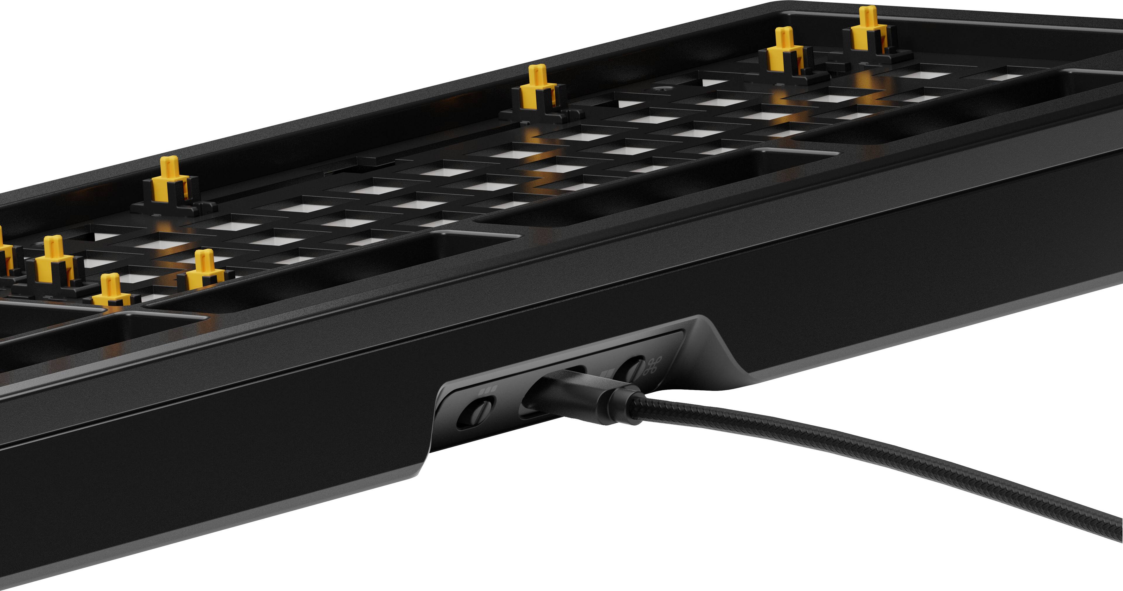 Left. Glorious - GMMK 3 100% Barebones Wired Mechanical Gaming Keyboard with Modular Gasket System - Black.