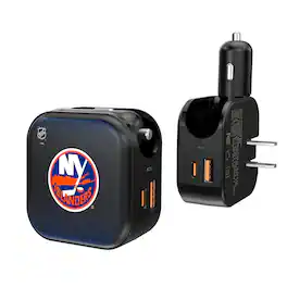 Keyscaper - New York Islanders 2-in-1 USB A/C Charger - Black