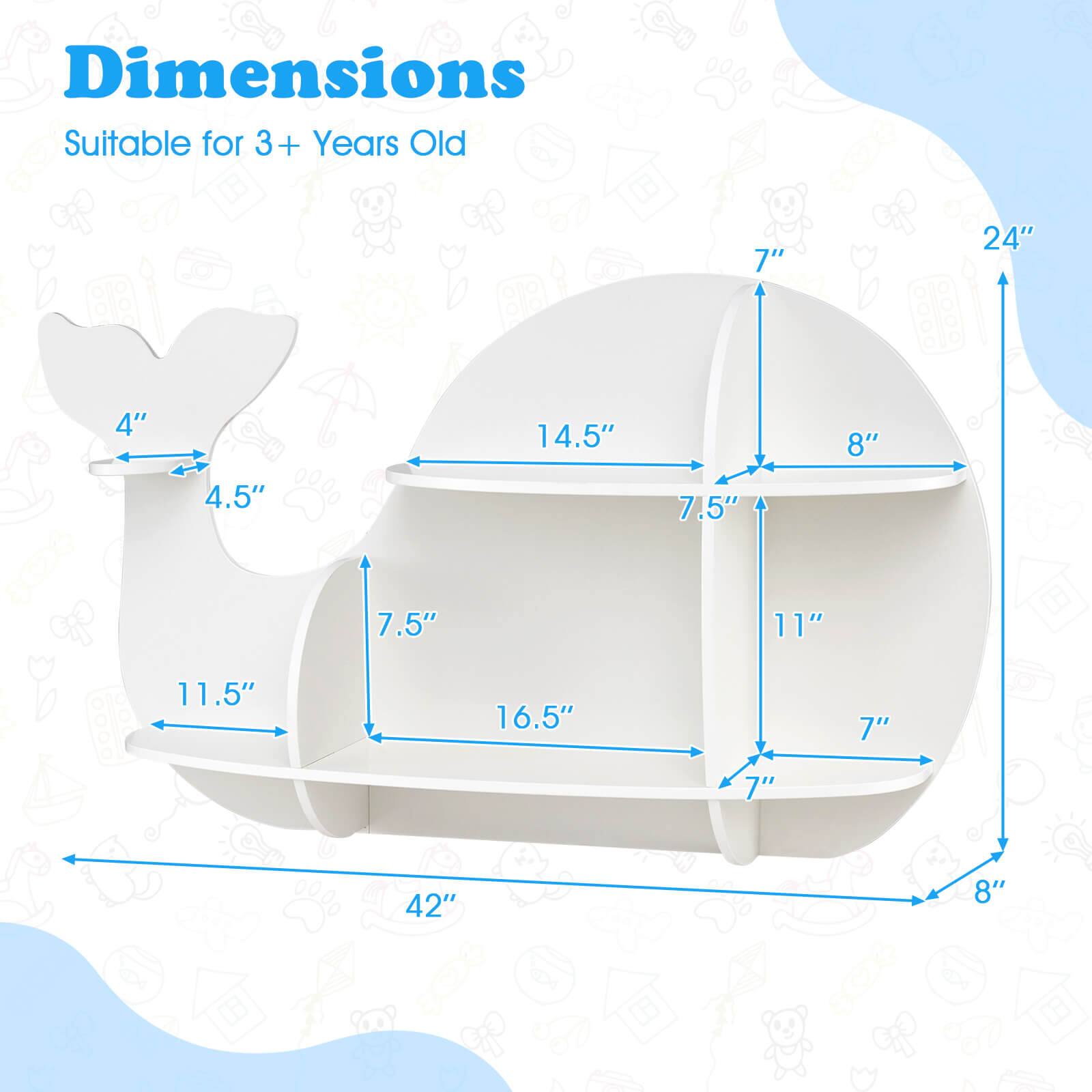 Dimensions  
Suitable for 3+ Years Old  

- 7"  
- 24"  
- 4"  
- 14.5"  
- 8"  
- 4.5"  
- 7.5"  
- 7.5"  
- 11"  
- 11.5"  
- 16.5"  
- 7"  
- 7"  
- 42"  
- 8"