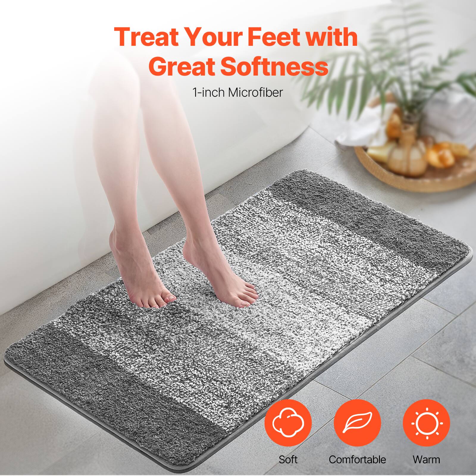 Treat Your Feet with Great Softness

1-inch Microfiber

Soft  
Comfortable  
Warm