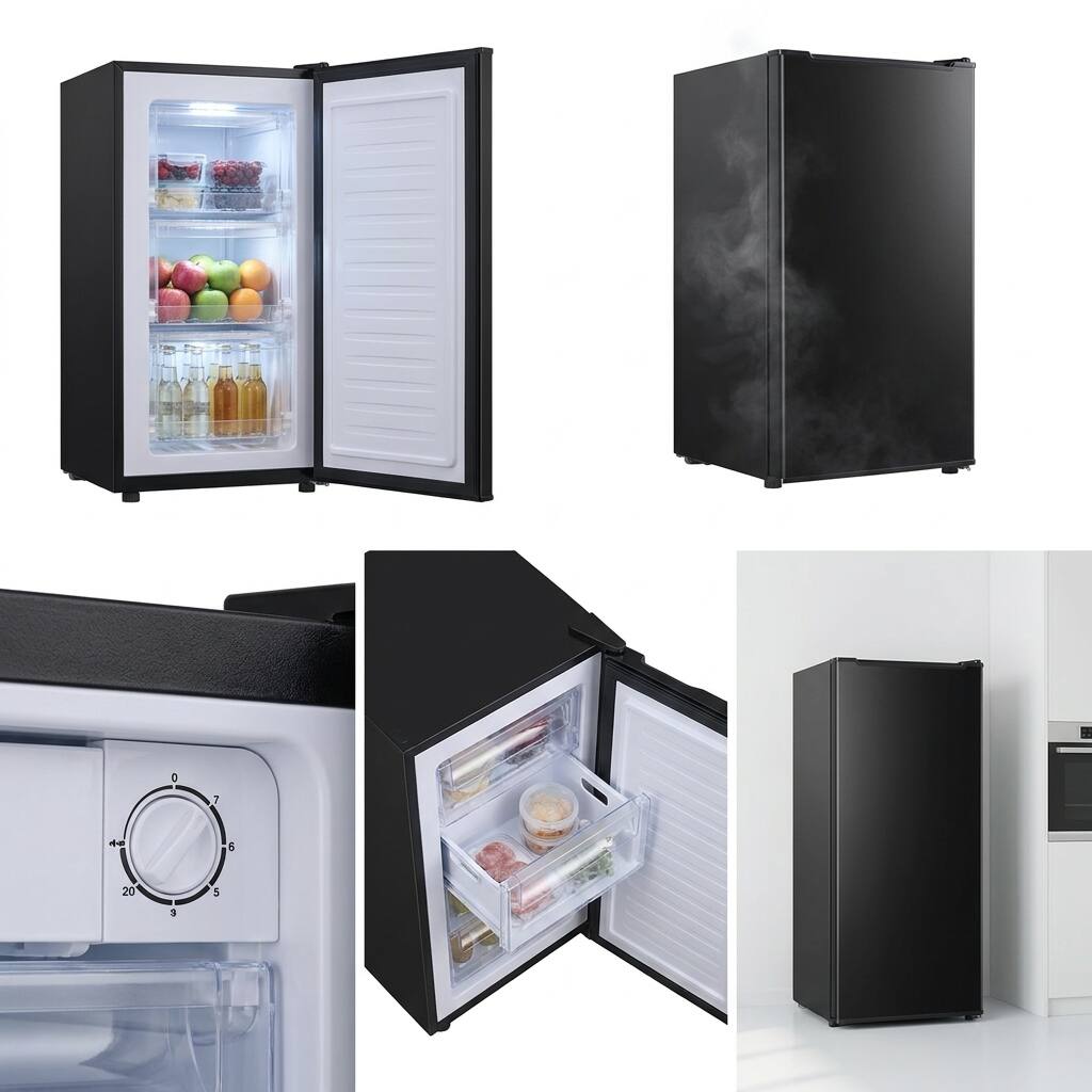 Alt View 9. Loheer - 2.8 Cu. Ft. Compact Upright Freezer with -9.4°F Deep Freeze and Mechanical Control - BLACK.