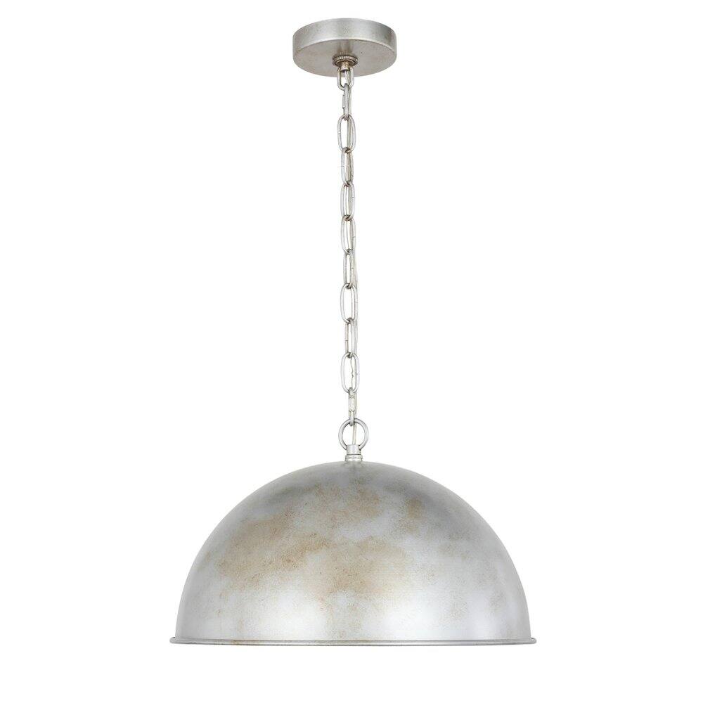 Alt View 4. Living District - Marion Collection Pendant D15 H19 Lt:1 Vintage Silver Finish - Vintage Silver.