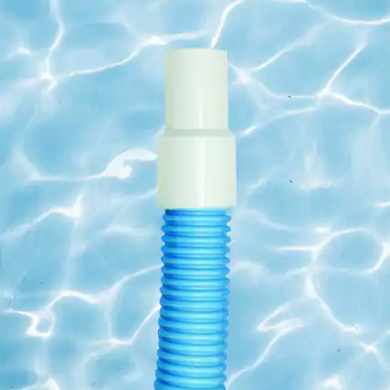 Front. Swim Central - 40' Blue Hydro Tools Vacuum Swimming Pool Hose with Swivel Cuff - Blue.