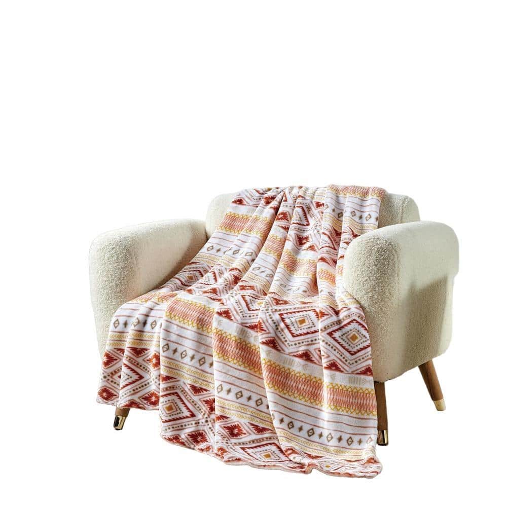Noble House - Aztec Sloth Micro plush Decorative Throw Blanket 50" X 60" Multi Color by Plazatex - Multicolor