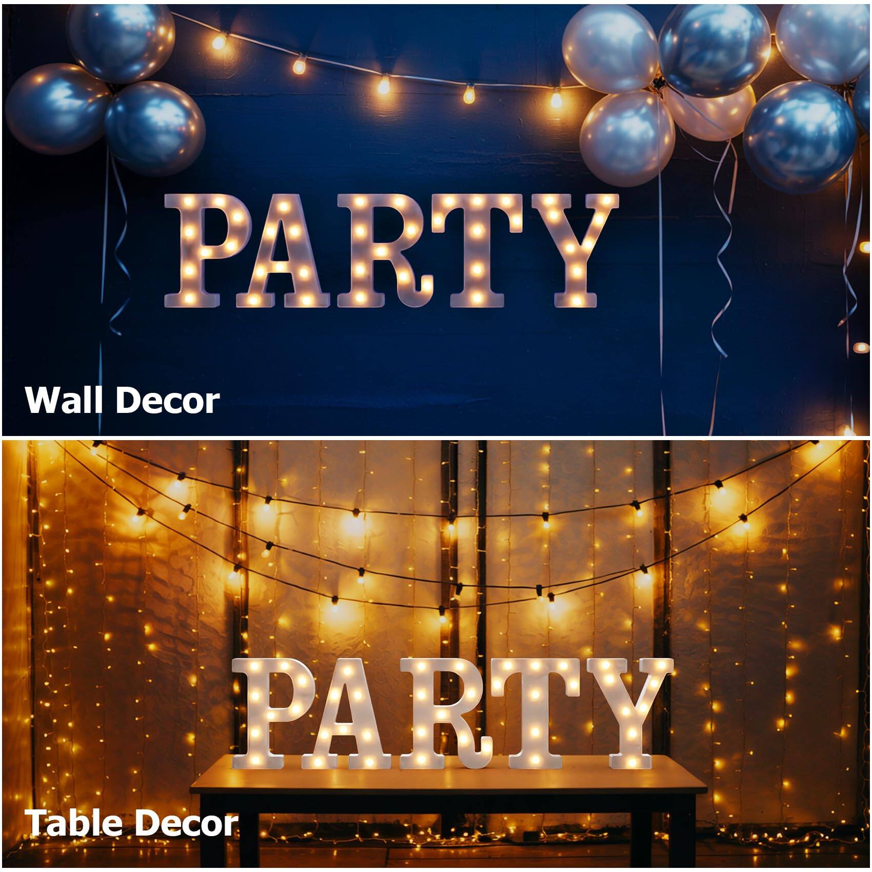**Wall Decor**

**PARTY**

**Table Decor**

**PARTY**